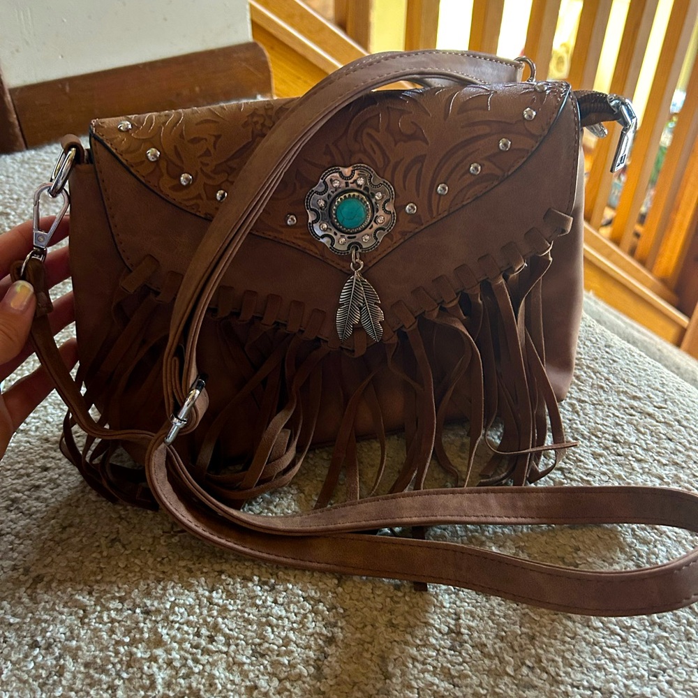 Fringe crossbody purse